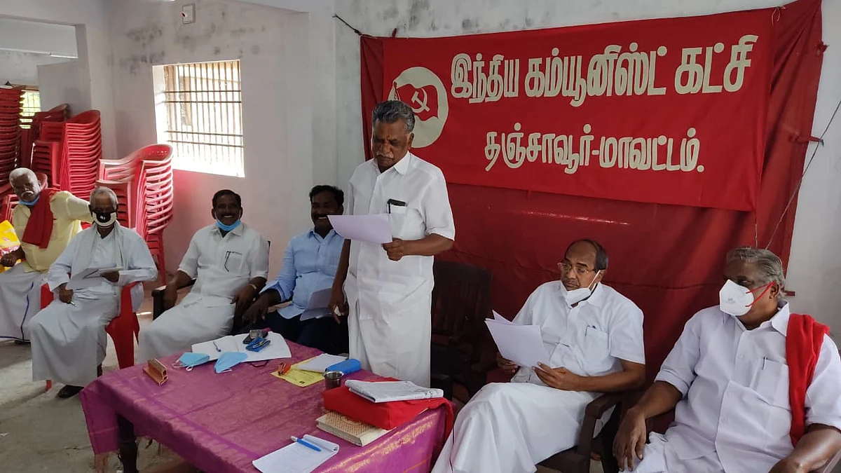 தஞ்சாவூரில் பேசிய முத்தரசன்