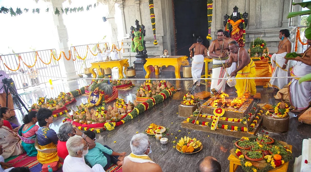 கன்னியாகுமரி திருப்பதி கோயிலில் நடந்த வருஷாபிஷேக விழா