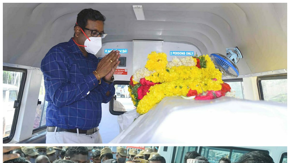 இறந்த மீனவர்களின் உடலுக்கு அஞ்சலி