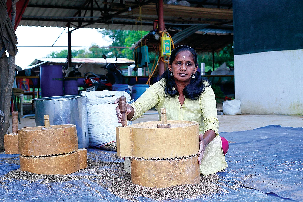 மரத்திருகை, பாரம்பர்ய ரக அரிசி,
ஆரோக்கிய வாழ்வு... அசத்தும் அமுதா!