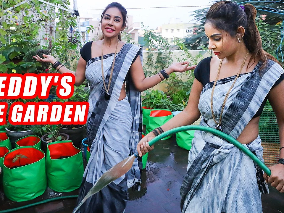 Actress Sri Reddy-யின் அழகான மாடித்தோட்டம்! | Terrace Gardening