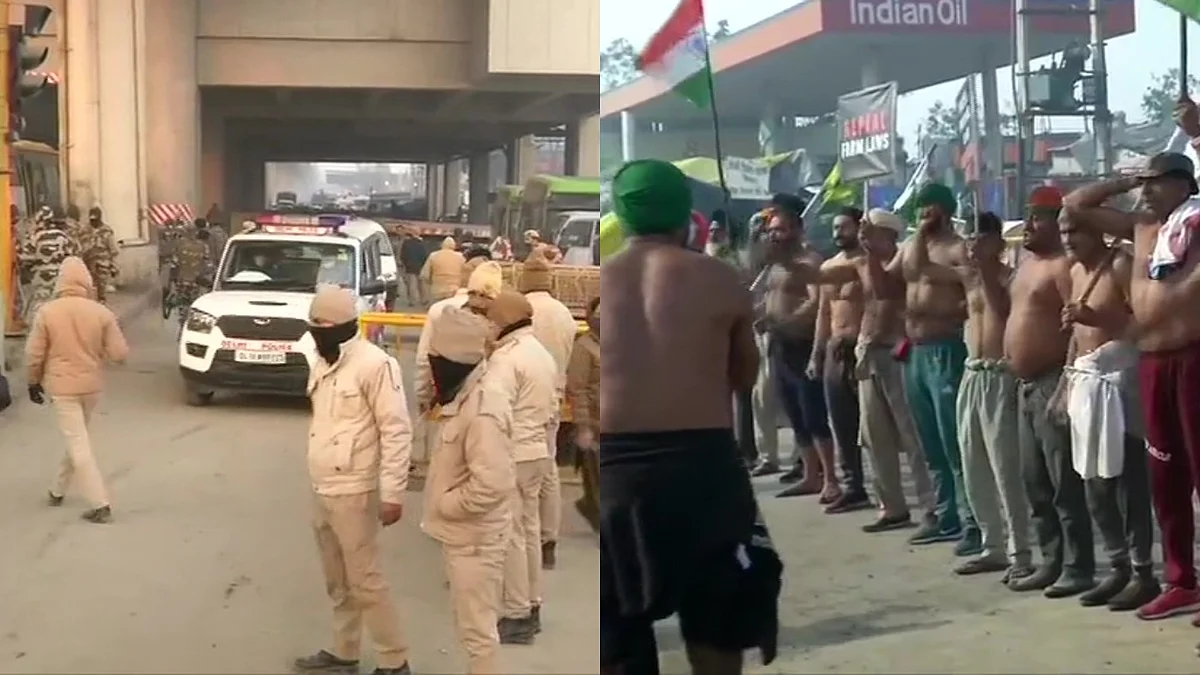 டெல்லி எல்லைகளில், விவசாயிகள் போராட்டம்