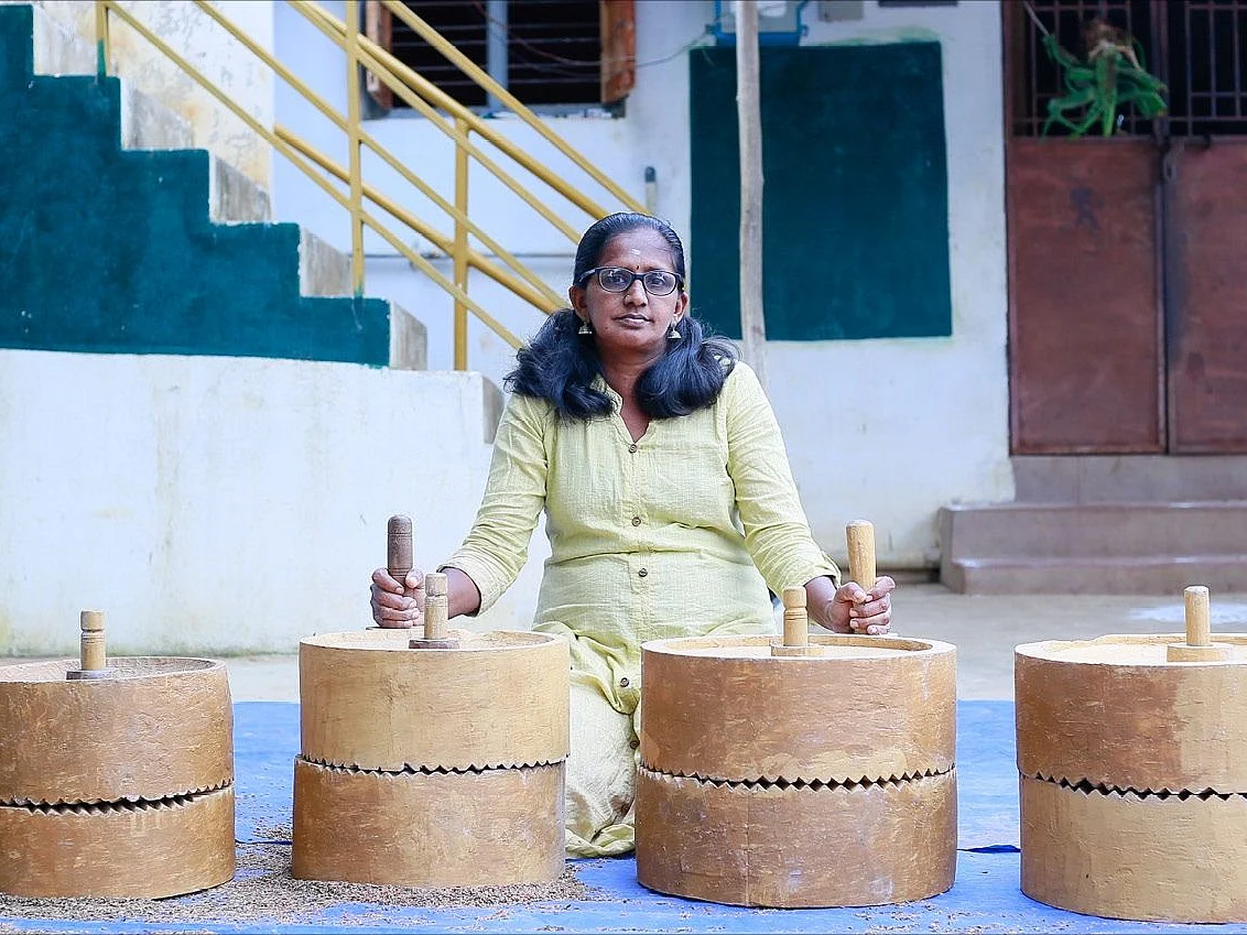 மரத்திருகை, பாரம்பர்ய ரக அரிசி,
ஆரோக்கிய வாழ்வு... அசத்தும் அமுதா!