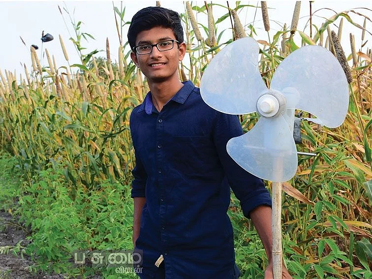 பறவைகளை விரட்டும் எளிய கருவி! - பள்ளி மாணவன் கண்டுபிடிப்பு!