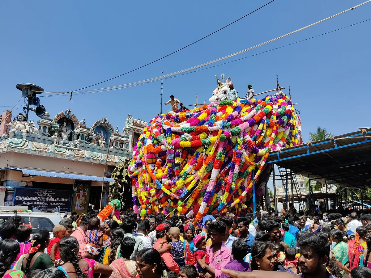 ஆசியாவின் மிகப்பெரிய குதிரை சிலைக்கு குவிந்த மாலைகள்