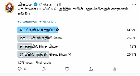 #INDvENG | Vikatan Poll