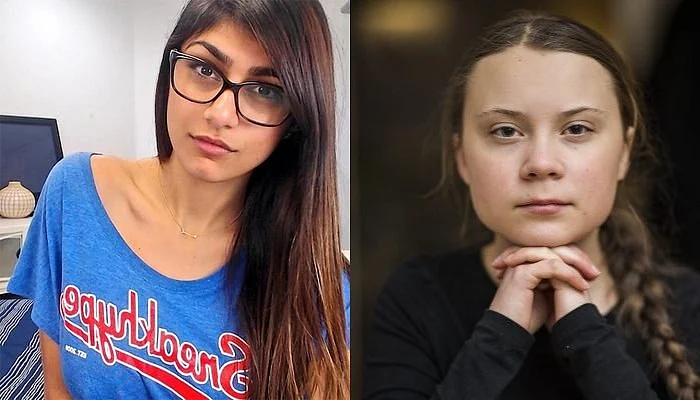 mia khalifa, greta thunberg