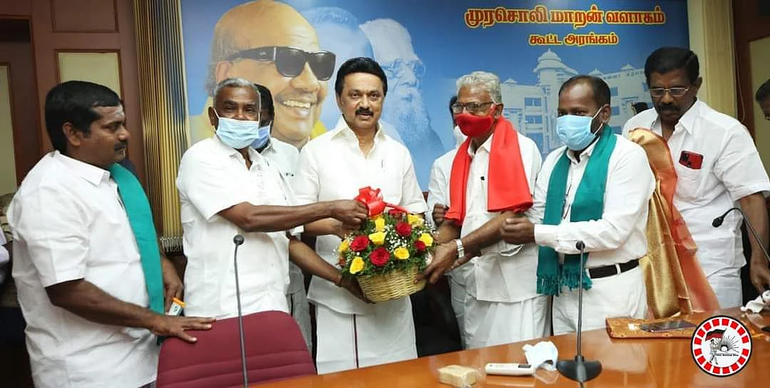 விவசாய சங்கத் தலைவர்கள் ஸ்டாலின் சந்திப்பு