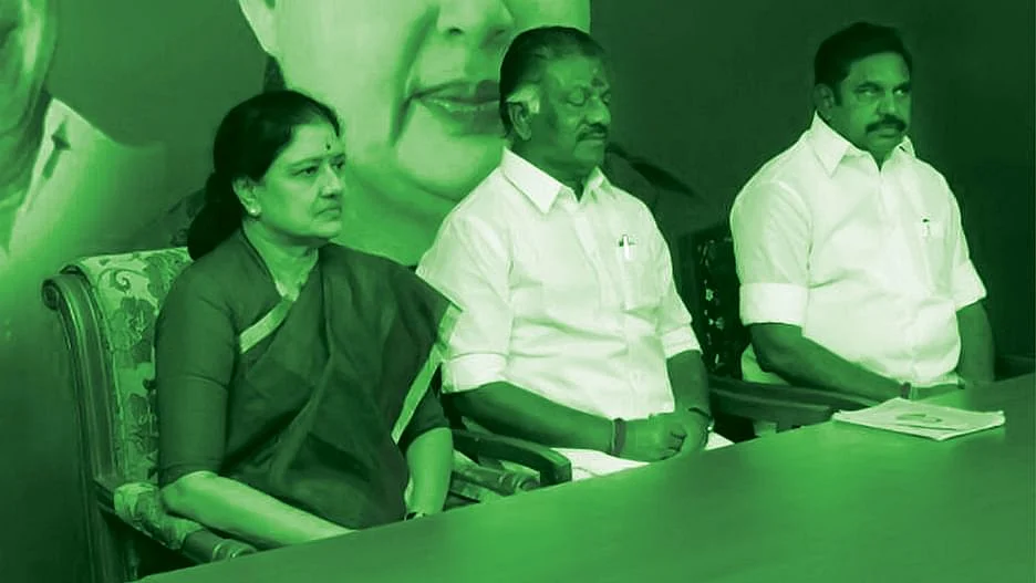 சசிகலா-ஓ.பன்னீர்செல்வம்-எடப்பாடி பழனிசாமி