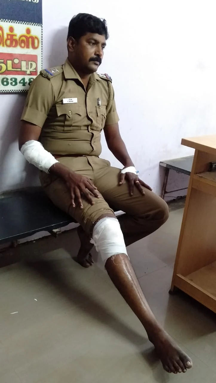 கிருஷ்ணாவால் தாக்கப்பட்டதாகக் கூறப்படும் எஸ்.ஐ திலீபன்