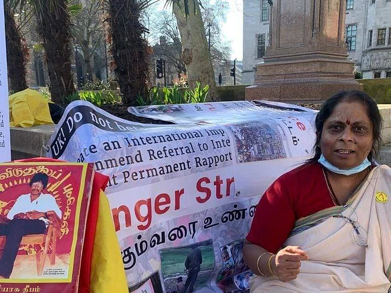 16 நாள்களாக உண்ணாவிரதப் போராட்டம் நடத்தும் இலங்கை தமிழ்ப் பெண் அம்பிகை செல்வக்குமார் - என்ன காரணம்?