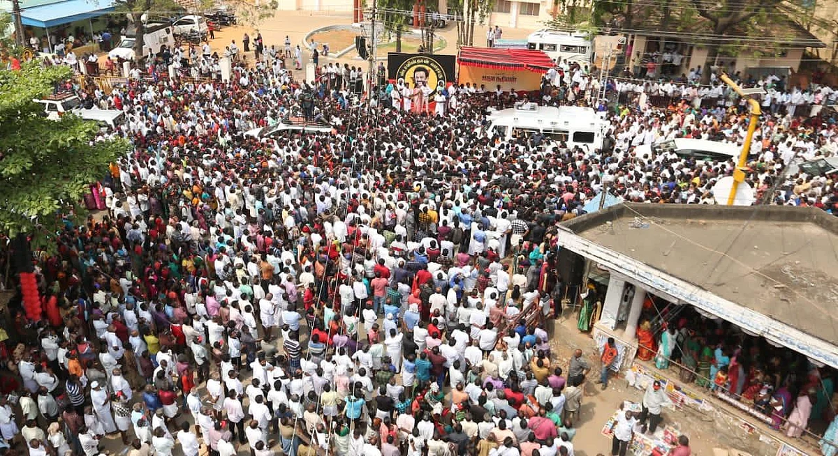 தக்கலையில் ஸ்டாலின் பிரசார கூட்டம்