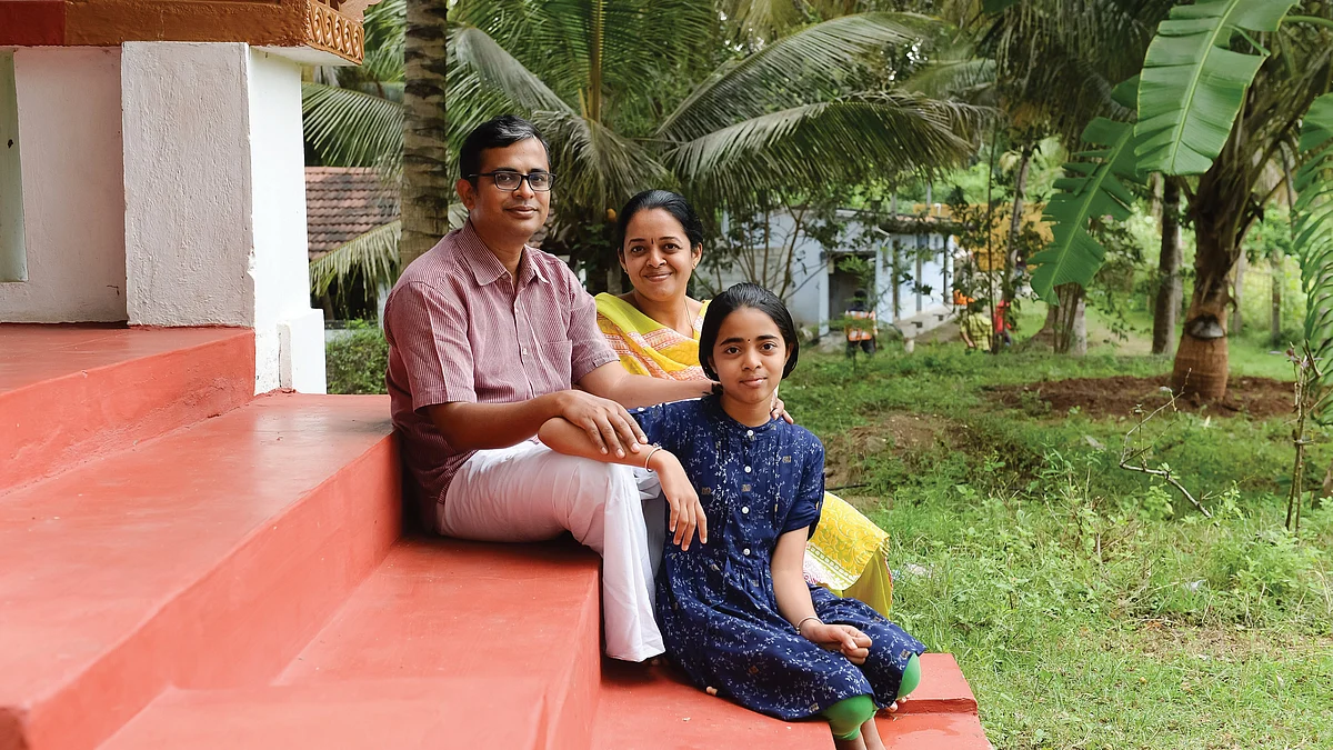 மகளுடன் த.கண்ணன் – நித்யா