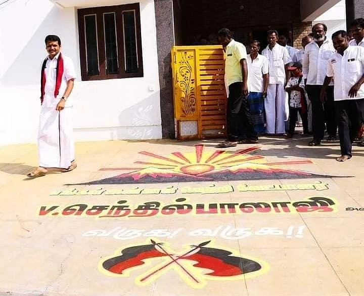 வாக்குச் சேகரிக்கும் செந்தில் பாலாஜி