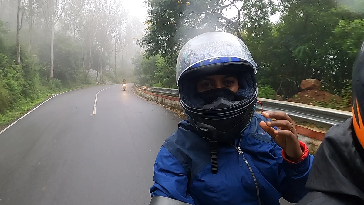Pillion rider Vanavi