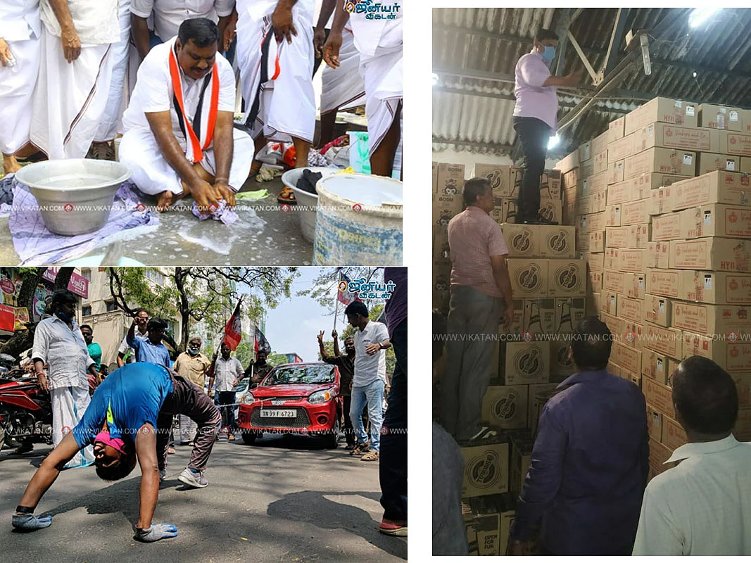 துணி துவைத்த எம்எல்ஏ; பைக் ரைடு போன அமைச்சர் - தேர்தல் க்ளிக்ஸ் #PhotoAlbum