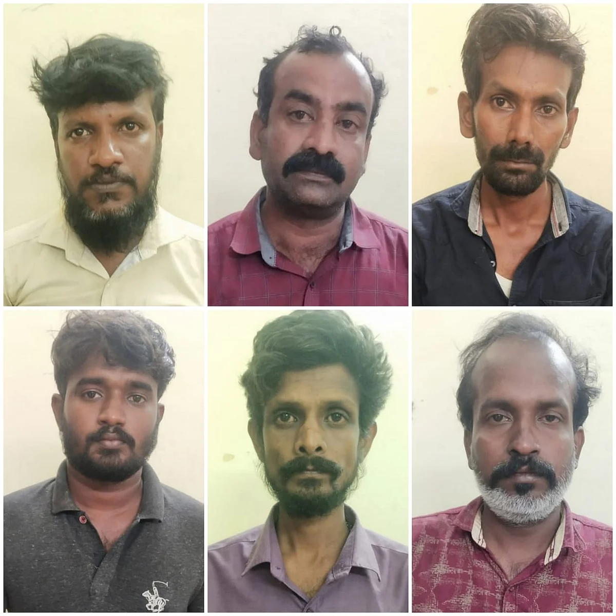 போலீஸ் கைதுசெய்த ஆறு பேர்