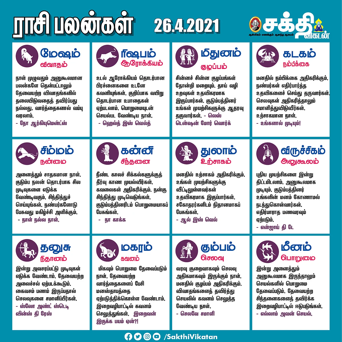 ராசிபலன்