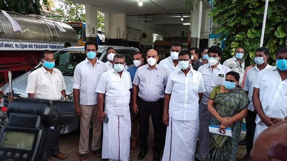 பால்வளத்துறை அமைச்சர் ஆய்வு