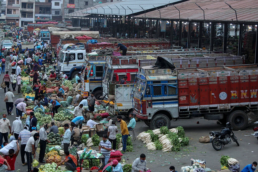 vegetable market in Jammu, India