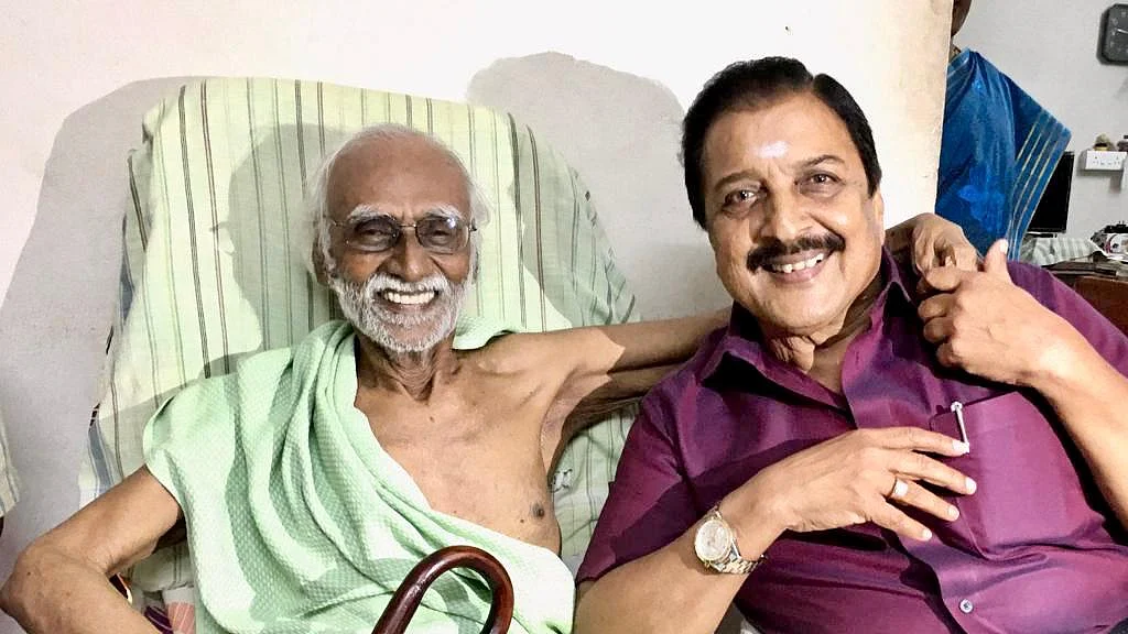 எழுத்தாளர் கி.ரா-வுடன் நடிகர் சிவக்குமார்