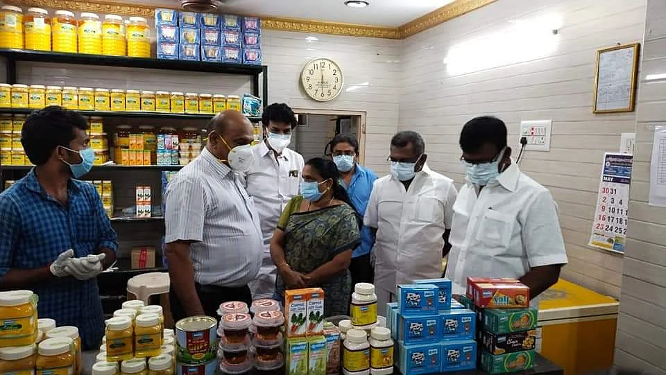 பால்வளத்துறை அமைச்சர் ஆய்வு