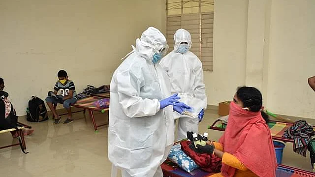 சென்னையிலுள்ள சித்த மருத்துவ கோவிட்-19 மையம்.