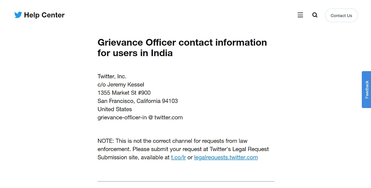 New Grievance officer