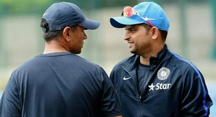 Raina with Dravid