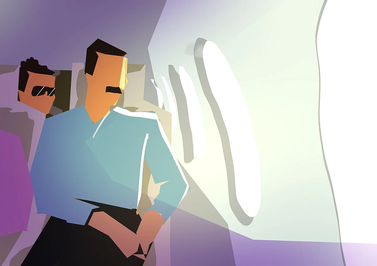 Bharath on his flight back to India after making a successful pitch in the US
