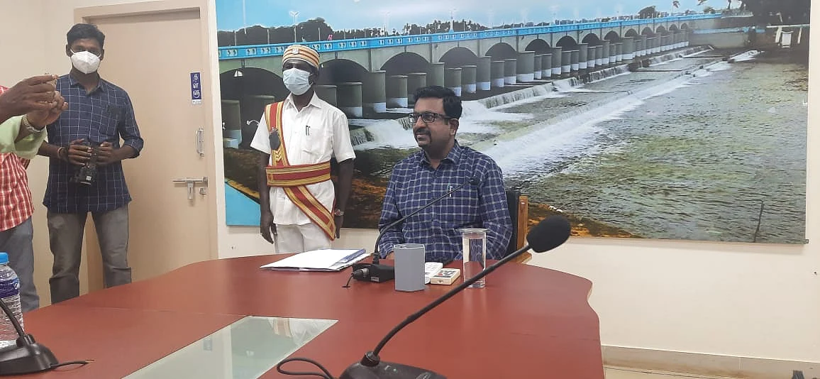செய்தியாளர்கள் சந்திப்பில் கலெக்டர்