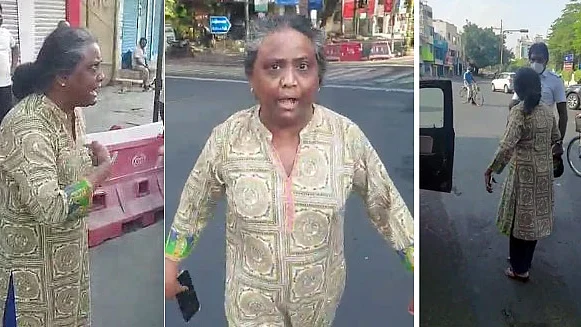 வாக்குவாதத்தில் ஈடுபட்ட பெண்