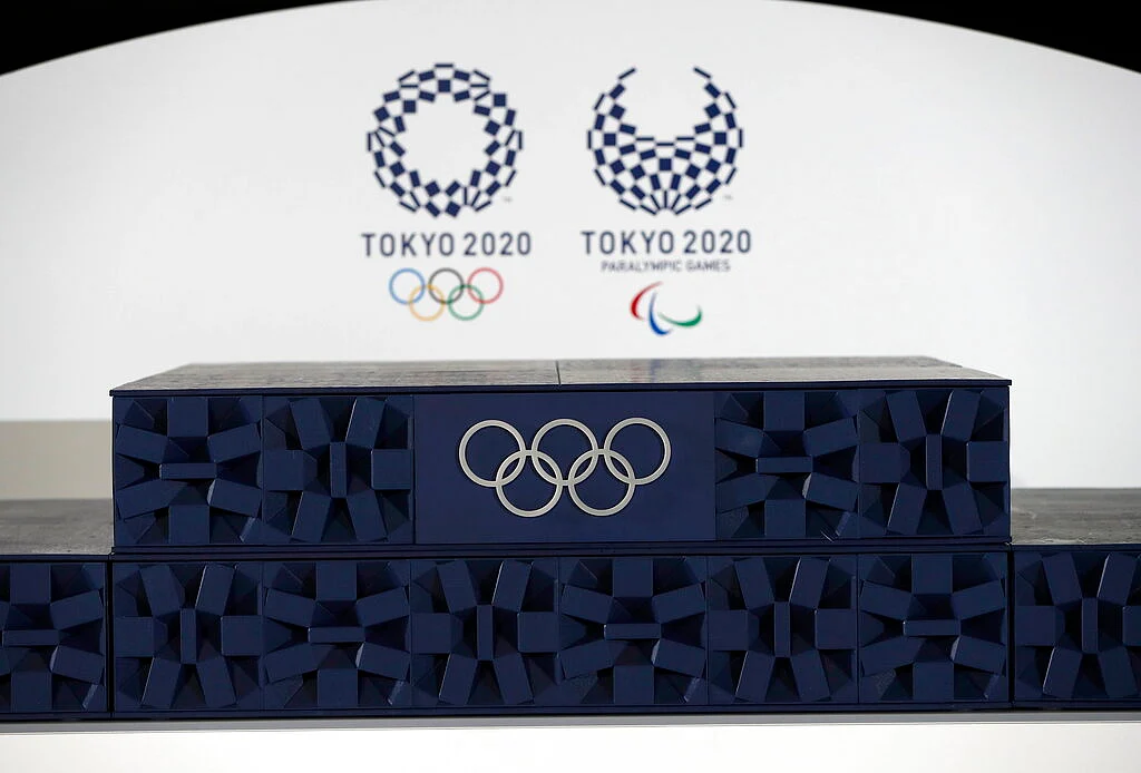 The Victory podium that will be used during the victory ceremonies at the Tokyo 2020 Olympic