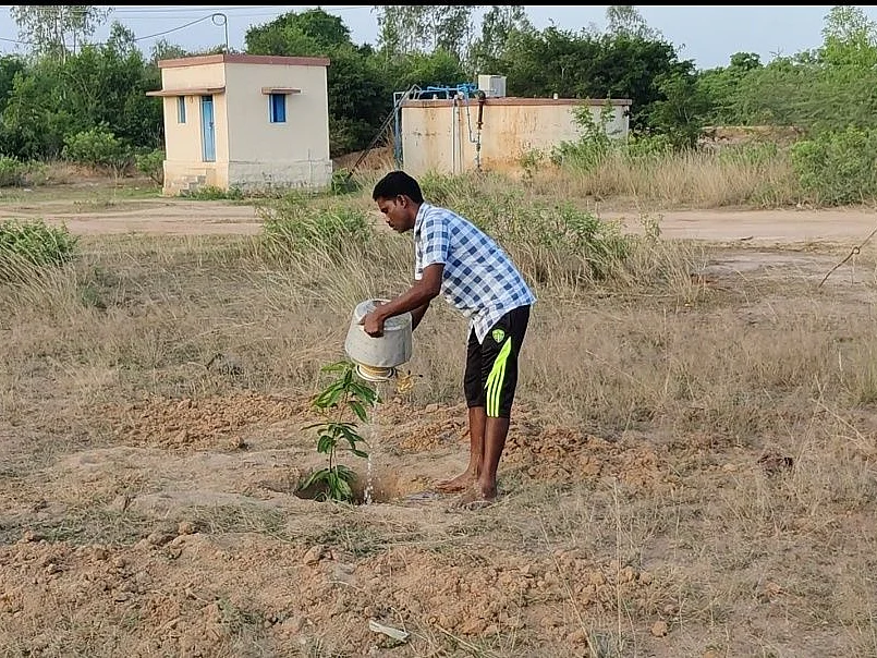 நடப்பட்ட 1000+ மரங்கள், தினமும் குடத்தில் தண்ணீர்; கிராமத்தின் பசுமைக்காக உழைக்கும் தனி ஒருவன்!