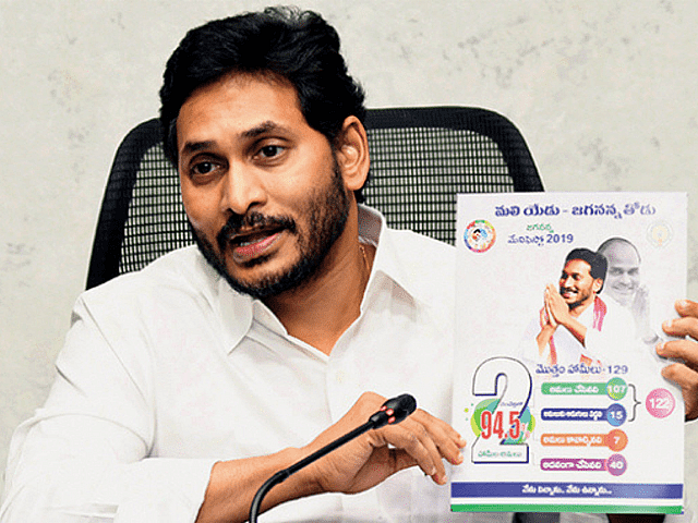 `ரூ.56,000 கோடி மதிப்பீட்டில் ஏழை எளிய மக்களுக்கு வீடுகள்'; திட்டத்தை துவக்கி வைத்தார் ஜெகன்மோகன்! - Andhra CM Jaganmohan Reddy Launches 56000 crore worth housing scheme for the poor 2 நிறைவேற்றப்பட்ட வாக்குறுதிகளின் பட்டியல்