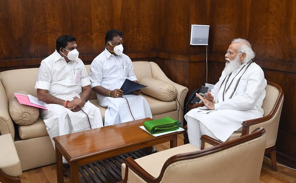 மோடியுடன் எடப்பாடி பழனிசாமி, ஓ.பி.எஸ்