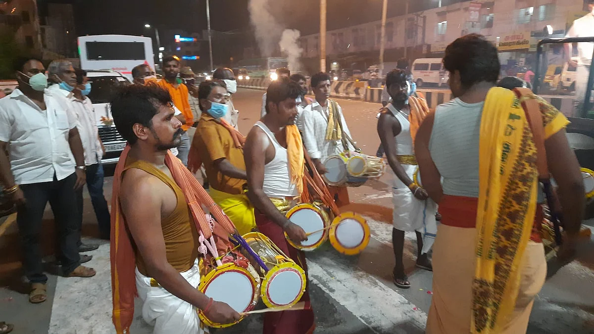 அண்ணாமலைக்கு உற்சாக வரவேற்பு