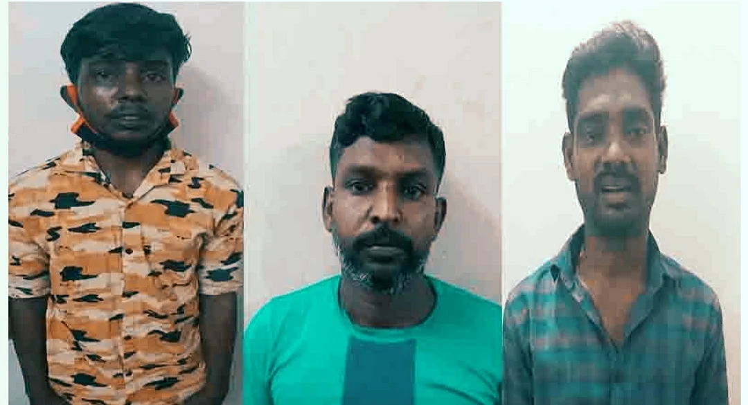 கைது செய்யப்பட்ட மூன்று பேர்