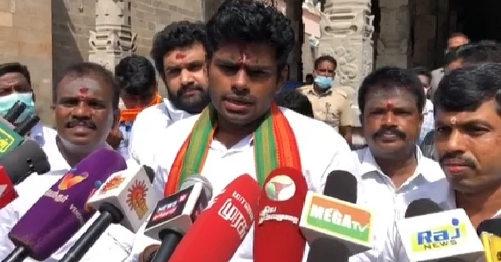 `டெல்லி போகும்போது ஒரு பேச்சு; சென்னை வந்ததும் ஒரு பேச்சு!’ - தி.மு.க-வை சாடிய அண்ணாமலை