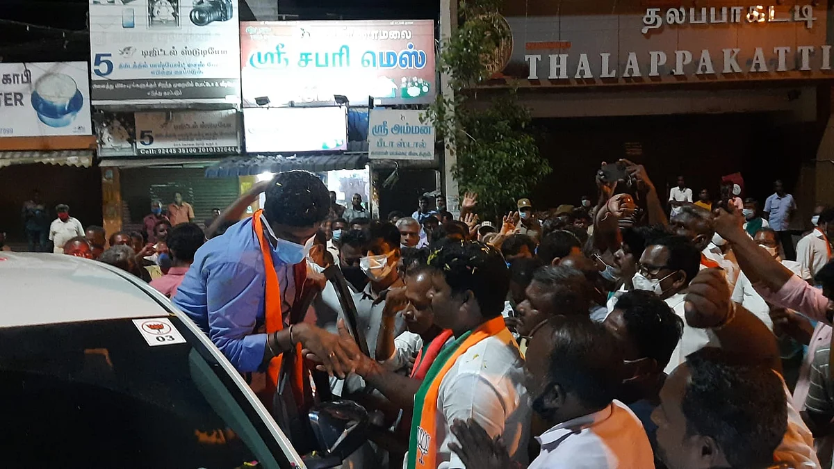 அண்ணாமலைக்கு உற்சாக வரவேற்பு