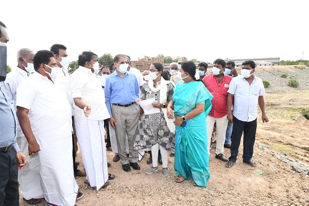 ஆய்வில் அமைச்சர்கள் நேரு, கீதா ஜீவன், அனிதா ராதாகிருஷ்ணன்