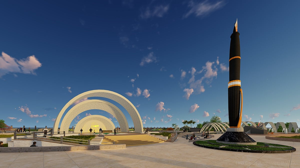 கலைஞர் நினைவிட மாதிரி வரைபடம் 