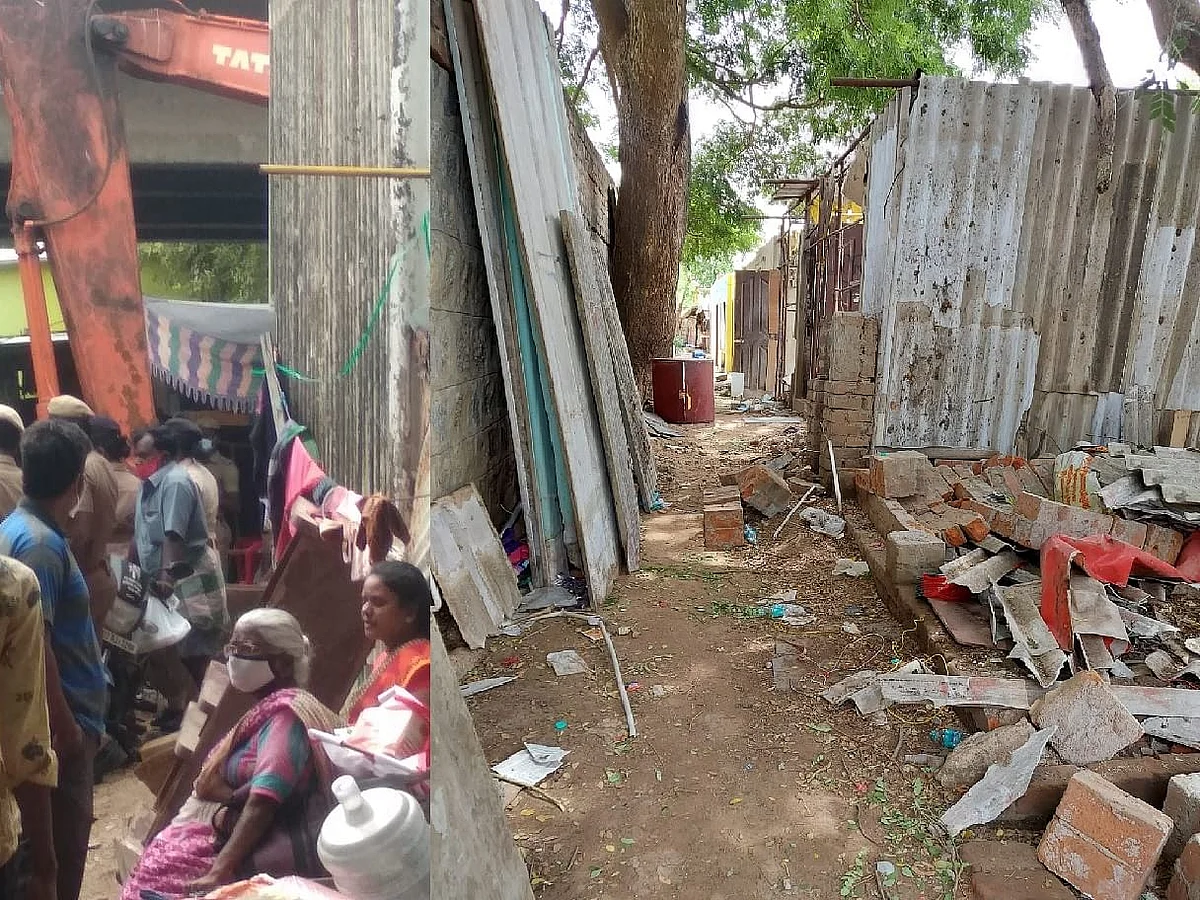 குடிசைகள் அகற்றம்; அடக்கி வாசிக்கின்றனவா வி.சி.க., கம்யூனிஸ்ட் கட்சிகள்?