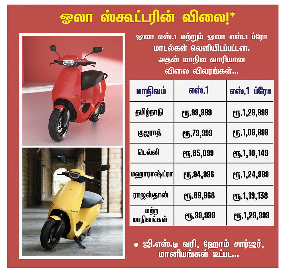 ஓலா எலெக்ட்ரிக் ஸ்கூட்டர்... வாகனச் சந்தையில் மைல்கல்லாக அமையுமா..?