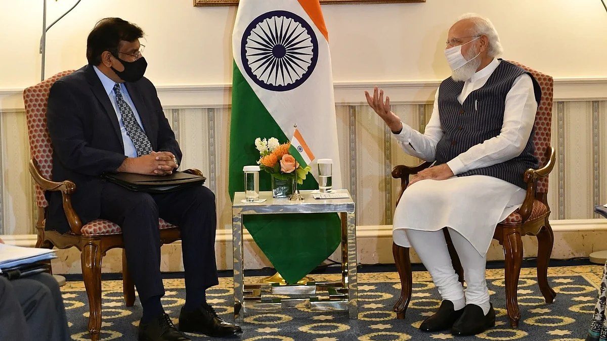 `உங்களின் வெற்றி உலக மக்களுக்கு உத்வேகம் அளிக்கிறது!' - கமலா ஹாரிஸுடனான சந்திப்பில் மோடி | PM Narendra modi's America visit updates 6 ஜெனரல் அடாமிக்ஸ் நிறுவனத்தின் தலைமை செயல் அதிகாரி விவேக் லால்