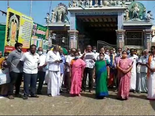`ஏழு நாள்களும் கோயில்களைத் திறக்கக் கோரிக்கை' - பா.ஜ.க-வின் போராட்டம் எடுபடுமா?