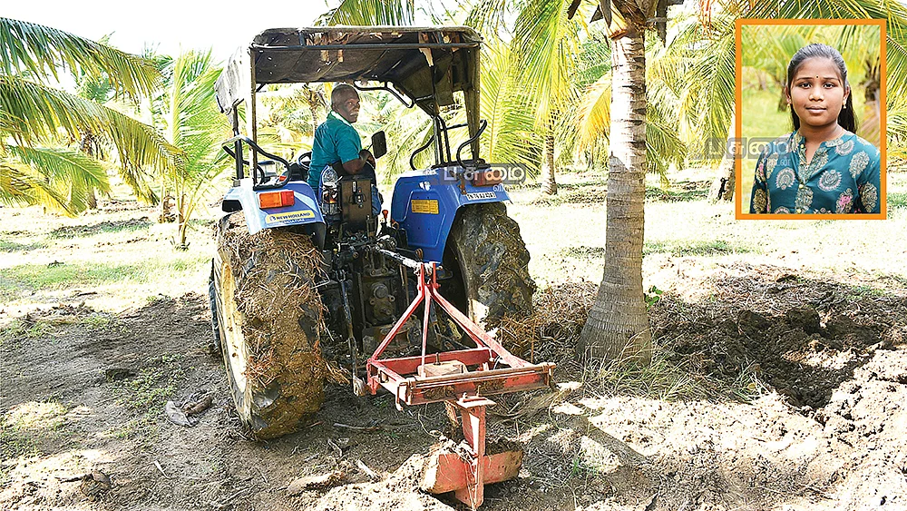 டிராக்டருடன் இணைக்கப்பட்ட ஒற்றைக் கலப்பை