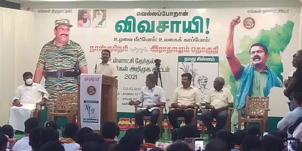 `சாதி பார்த்து வேண்டாம்; நான் தமிழர் என்பதற்காக வாக்களித்தால் போதும்!’ - நெல்லையில் சீமான் 