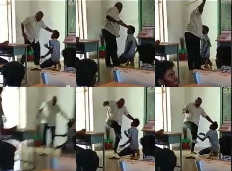 `மாணவரைத் தாக்கிய அரசுப்பள்ளி ஆசிரியர் கைது!’ - 5 பிரிவுகளின் கீழ் வழக்கு பதிவு!