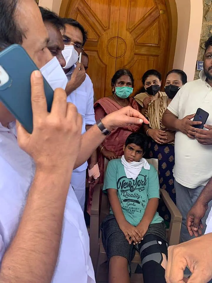 நிலச்சரிவில் சிக்கி மீண்ட சிறுவன் ஜெபின்